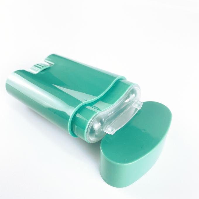контейнер трубки шарика бальзама губы зеленого цвета 20ml пластиковый плоский с крышкой сделанной в Китае