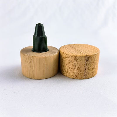 bottle flip top cap twist bamboo cap for squeeze bottle for cosmetic