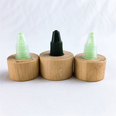 24/410 28/410 Disc Top Caps with Bamboo Collar for Lotion and Cosmetics