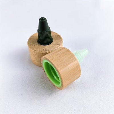 24/410 28/410 Disc Top Caps with Bamboo Collar for Lotion and Cosmetics