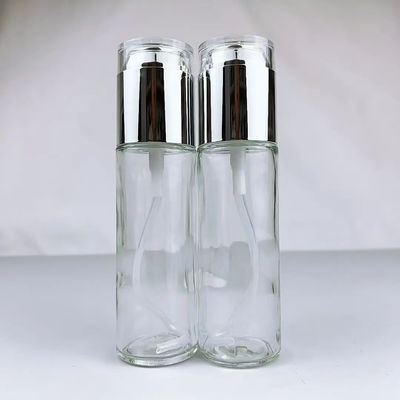sliver glass set packaging skin care lotion bottle face cream jars
