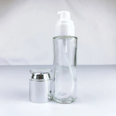 sliver glass set packaging skin care lotion bottle face cream jars
