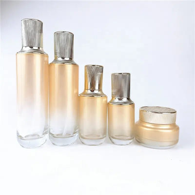 High-Performance and Chemical-Resistant Glass Bottle Set for Packaging Skin Care Lotion and Face Cream Jars