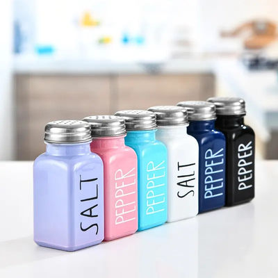 Empty Square Pepper Glass Bottle 80ml Packaging Rectangle Spice Seasoning Jar