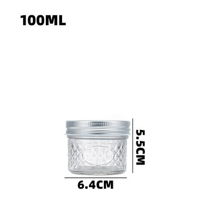 caviar honey jar clear glass jam pickles bottle empty wide mouth mason jar