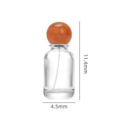 Luxury Round Glass Perfume Bottle With Marble Lid Mountain Bottom Unique Perfume Bottle