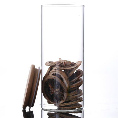 300ml Cylinder Glass Storage Containers With Lids Airtight