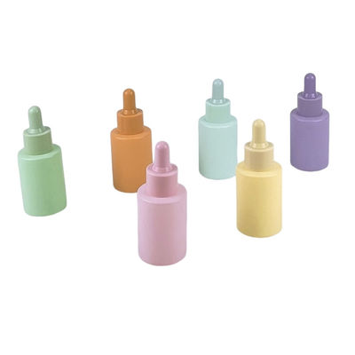 Frosted Matte Colorful 1oz Dropper Bottle 30ml Cosmetic Personal Care Serum Essential Oil