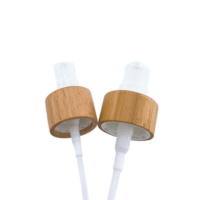 Wooden Bottle Screen Bamboo Plastic Treatment Pump Cosmetic Spray Lotion Cap