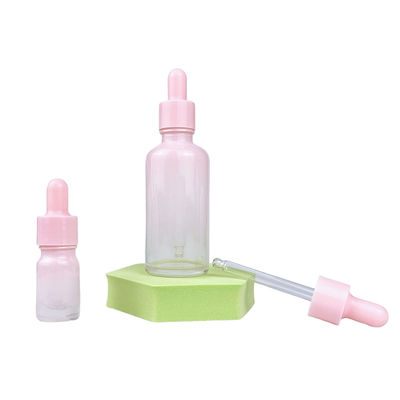 Pink Gradient Color Square Dropper Bottle  Serum Luxury Empty 20ml 30ml 50ml 100ml