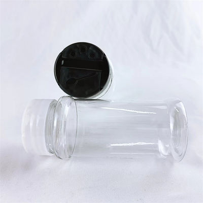 100Ml Spice Bottle Round Clear Pet Plastic Spice Jar