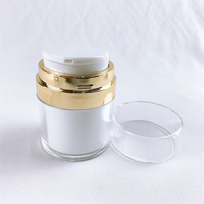 Empty Cream Gold Silver Airless Pump Cream Jar For Cosmetic Jars
