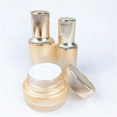 Luxurious and Functional Glass Bottle Set for Packaging Skin Care Lotion and Face Cream Jars