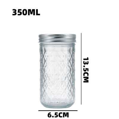 4oz 10oz 16oz Canning Jelly Jam Storage Jar With Sealed Silver Cap