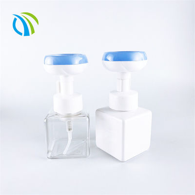 43mm PET 250ml Bottle Plastic Foam Pump 0.8ML/T Reusable Shampoo Dispenser