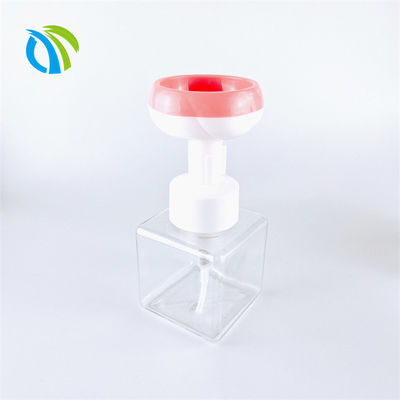 Cosmetic Pink 43mm Foam Bottle Pump 43/400 Dispenser Facial Cleaning 0.8ml