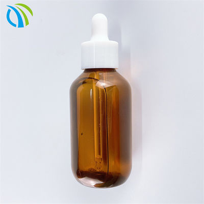 24mm Plastic 24/410 Empty Dropper Bottles White Closure 3cm Amber