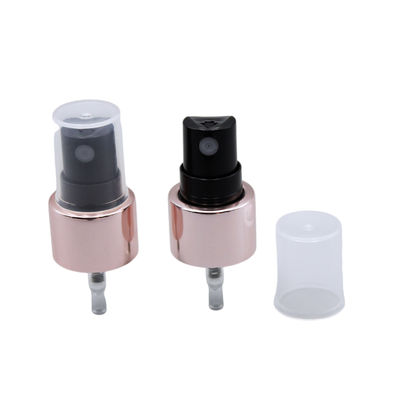 Aluminum Smooth Pump 18mm Fine Mist Sprayers With Color Half Cap