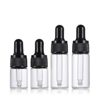 Round Frosted 20/410 Empty Dropper Bottles Custom Amber Pump